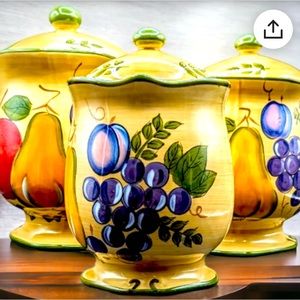 Stoneware Set of 3 Canisters Granada by Home Trends